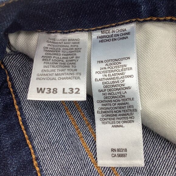 Lucky Brand Mens‎ 410 Athletic Slim Fit Jeans Size 38 x 32 - Picture 7 of 8